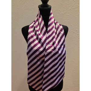 Women's Unbranded Purple & White Striped Scarf One Size